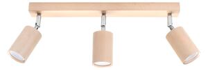Drewniana lampa sufitowa Sollux Ludwik, dł. 45 cm