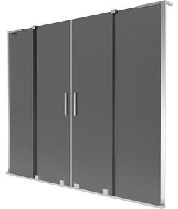 Mexen Velar L Duo parawan nawannowy 2-skrzydłowy rozsuwany 200 x 150 cm, grafit, chrom - 896-200-003-42-01