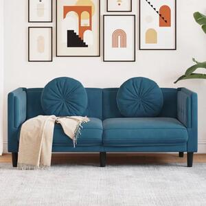 Sofa 2-osobowa z poduszkami niebieska C5-H64