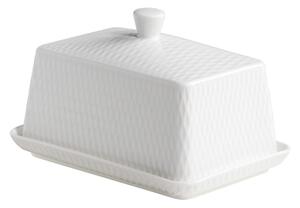 Biała porcelanowa maselniczka Maxwell & Williams Diamonds