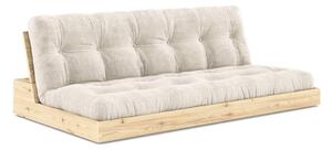 Biała sztruksowa rozkładana sofa 196 cm Base – Karup Design