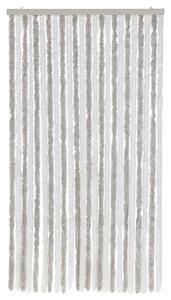 Zasłona przeciwko owadom, jasnoszaro-biała, 100x220 cm, szenil