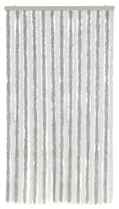 Zasłona przeciwko owadom, jasnoszaro-biała, 100x200 cm, szenil