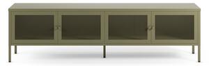 Zielona metalowa szafka pod TV 160x50x35 cm Fayna – Marckeric