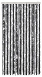 Zasłona przeciwko owadom, szaro-czarna, 100x230, szenilowa