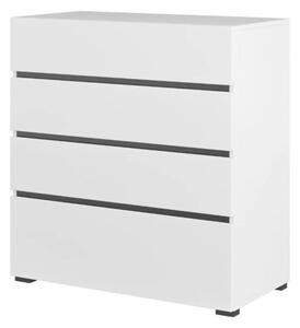 Komoda CROSS 4S 80cm biaÅa/czarna