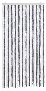 Zasłona przeciwko owadom, szaro-biała, 100x200 cm, szenil