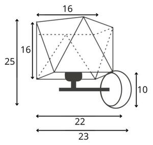 Kinkiet lampa ścienna lampa na ścianę z abażurem diament SIMPLE
