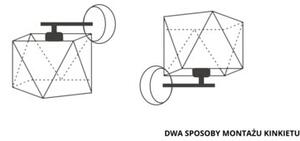 Kinkiet lampa ścienna lampa na ścianę z abażurem diament SIMPLE