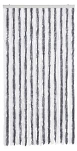 Zasłona przeciwko owadom, szaro-biała, 100x230 cm, szenil