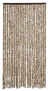 Zasłona przeciwko owadom, beżowo-brązowa, 100x200 cm, szenil
