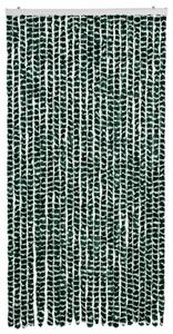 Zasłona przeciwko owadom, zielono-biała, 100x200 cm, szenil