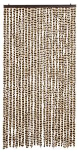 Zasłona przeciwko owadom, beżowo-brązowa, 100x230 cm, szenil