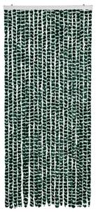 Zasłona przeciwko owadom, zielono-biała, 90x200 cm, szenil