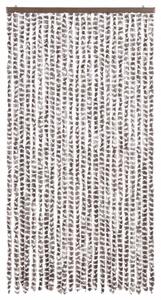 Zasłona przeciwko owadom, taupe i biel, 100x200 cm, szenil
