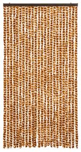 Zasłona przeciwko owadom, ochra i biel, 100x200 cm, szenil