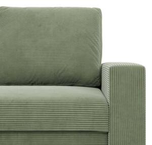 Kanapa 3 osobowa, BLOM, sztruks, 220x92x92 cm, oliwkowy | TYLETEGOTU