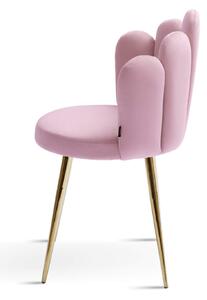 MebleMWM Krzesło muszelka Glamour DC-6092 | Welur | Różowy | Outlet