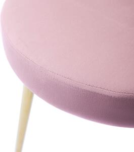 EMWOmeble Krzesło Glamour muszelka DC-6092 różowe, złote nogi