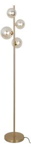 Lampa stojąca podłogowa glamour złota bursztynowe szklane kule 4xG9 20W do salonu sypialni CANELLO Italux