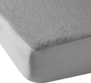 Szare prześcieradło z mikropluszu z gumką 90x190 cm Thermal Sherpa – Catherine Lansfield