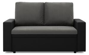 RozkÅadana sofa, CAPERO, ekoskÃ³ra, 148x87x90 cm, czarny, szary | TYLETEGOTU
