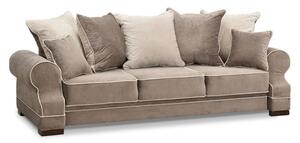 Elegancka sofa angielska tosca z poduchami i funkcją spania