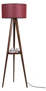 Czerwono-brązowa lampa stojąca z tekstylnym kloszem (wysokość 153 cm) Sehbalı Tripod – Opviq lights