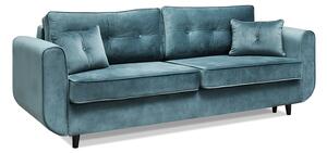 Designerska kanapa blink morska pikowana sofa z poduchami i funkcją spania