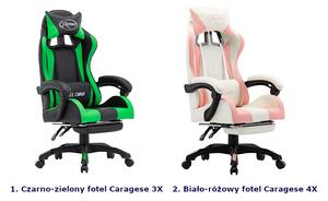 Fotel gamingowy z podnóżkiem - Caragese 3X