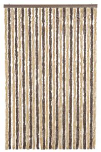 Zasłona przeciwko owadom, ciemny brąz i beż, 118x220 cm, szenil