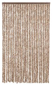 Zasłona przeciwko owadom, beż i ciemny brąz, 118x220 cm, szenil