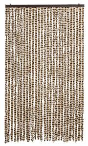 Zasłona przeciwko owadom, beżowo-brązowa, 118x220 cm, szenil