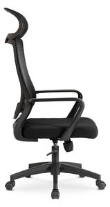 Czarny fotel obrotowy z ergonomicznym oparciem - Omel
