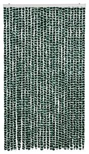 Zasłona przeciwko owadom, zielono-biała, 118x220 cm, szenil