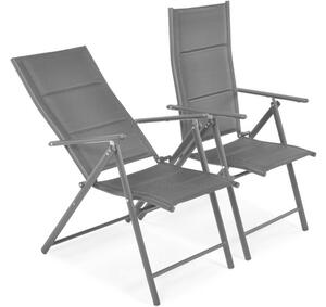 Zestaw krzeseł składanych ogrodowych - MODENA Black x 2 szt