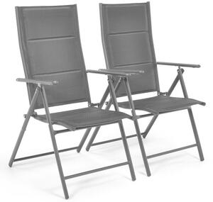 Zestaw krzeseł składanych ogrodwych - MODENA Black x 2 szt