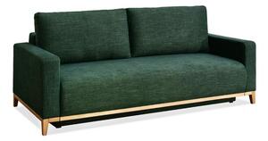 Elegancka sofa rozkładana z poduszkami stockholm zielona z dostawką do salonu