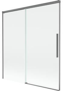 Mexen Rox parawan nawannowy 2-skrzydłowy rozsuwany 150 x 150 cm, transparent, gun metal - 8C9-150-001-95-00