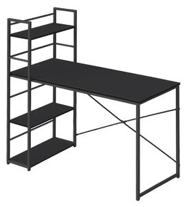 Biurko MAX 4.0 SONOMA z regałem 120x44 cm, czarne