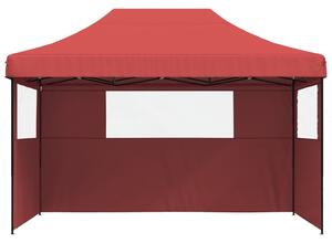 Namiot imprezowy typu pop-up z 3 ściankami, burgundowy