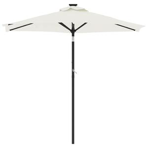 Parasol ogrodowy na stalowym słupku, biały, 225x225x212 cm