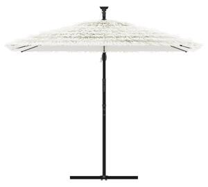 Parasol ogrodowy na stalowym słupku, biały, 269x269x235 cm