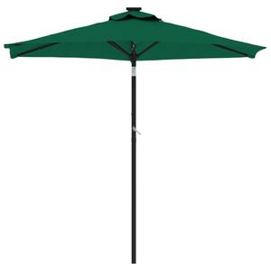 Parasol ogrodowy na stalowym słupku, zielony, 225x225x212 cm