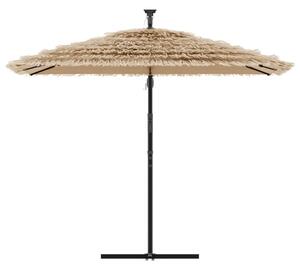 Parasol ogrodowy na stalowym słupku, brązowy, 269x269x235 cm