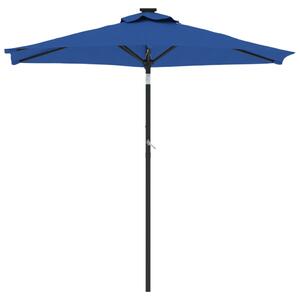 Parasol ogrodowy na stalowym słupku, lazurowy, 225x225x212 cm