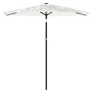 Parasol ogrodowy na stalowym słupku, biały, 223x223x213 cm