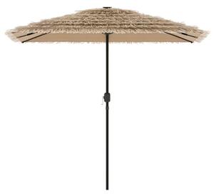 Parasol ogrodowy na stalowym słupku, brązowy, 248x248x248 cm