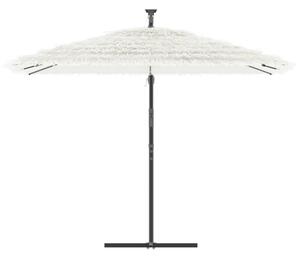 Parasol ogrodowy na stalowym słupku, biały, 290x290x238 cm
