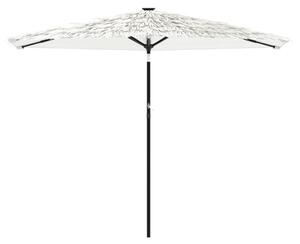 Parasol ogrodowy na stalowym słupku, biały, 288x288x225 cm